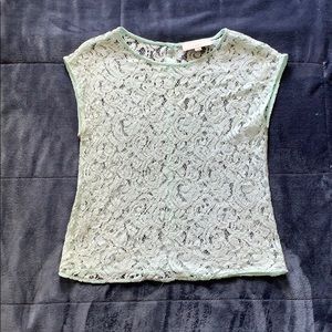 Loft Cap Sleeve Lace Blouse